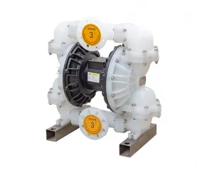 Slurry Sludge Transfer Santoprene Diaphragm 3 Inches Polypropylene Operate Pneumatic Diaphragm Pump