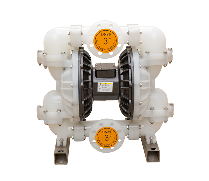 Slurry Sludge Transfer Santoprene Diaphragm 3 Inches Polypropylene Operate Pneumatic Diaphragm Pump